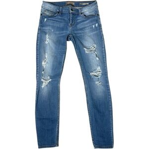 Guess Jeans Power Skinny Low rise Distressed Jean Sz 28